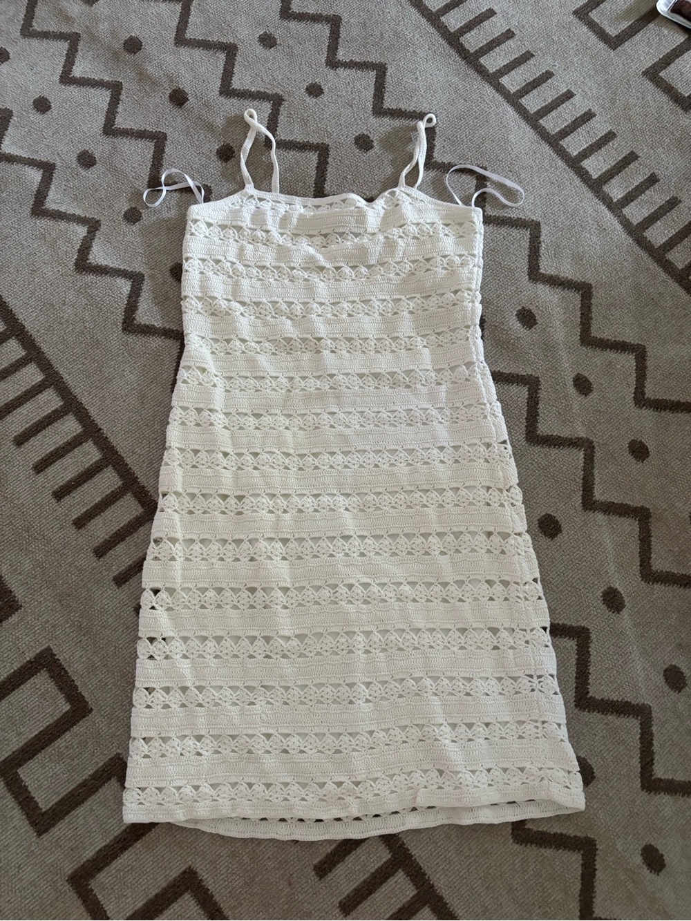 Ralph Lauren white hand knit Spaghetti Strap Dress